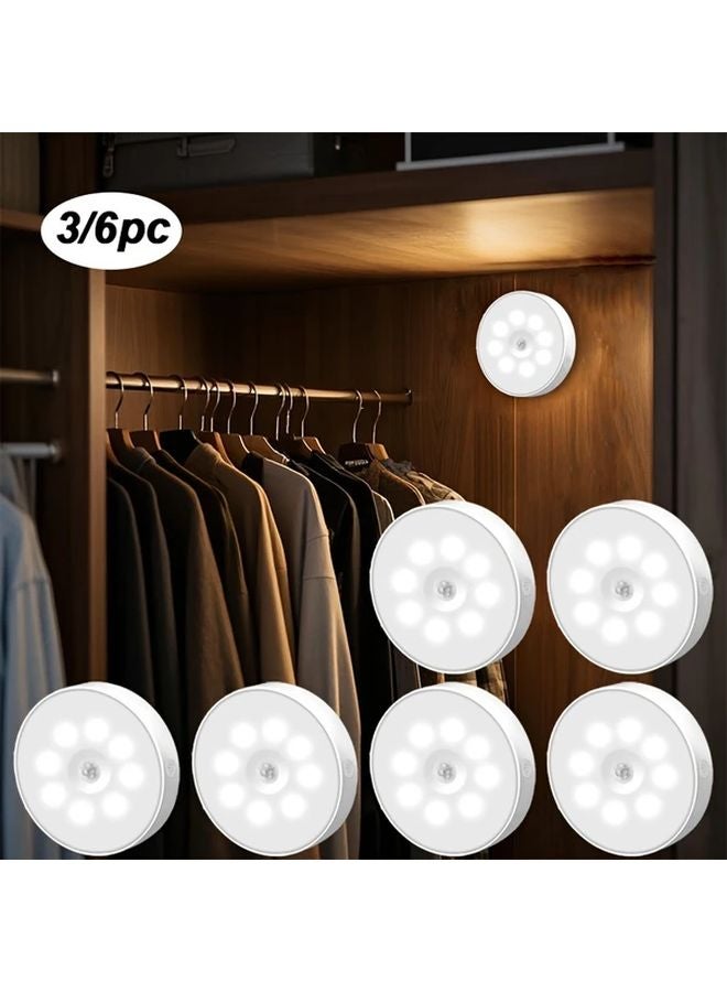 3 قطع ضوء ليل ذكي LED أبيض دافئ حامل مغناطيسي سطوع قابل للتعديل - Image 2