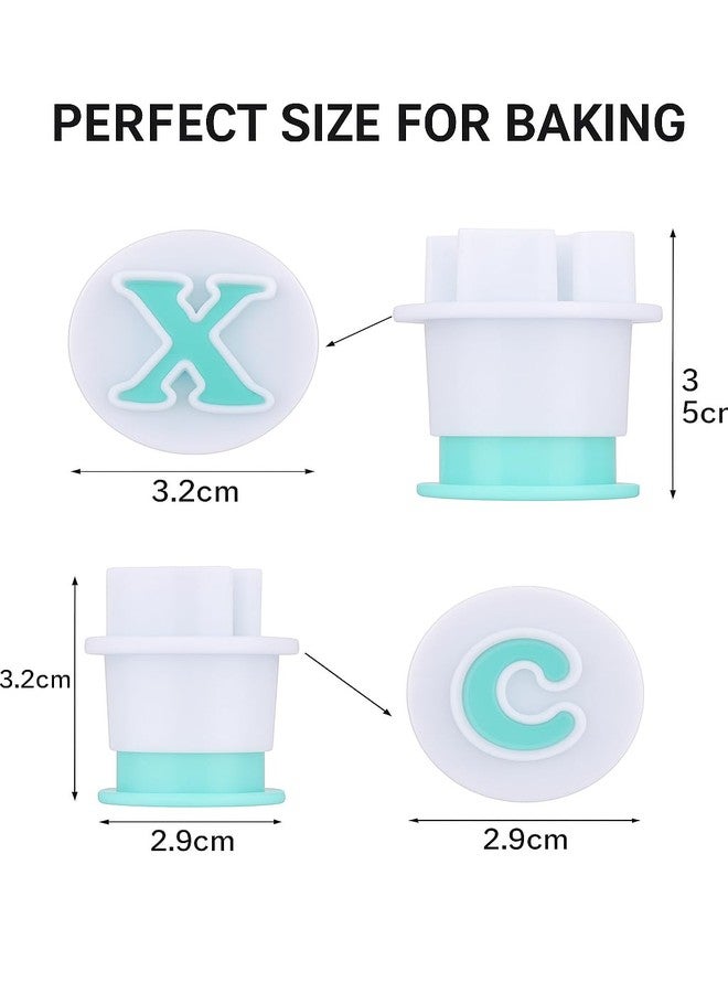Baking Set 36pcs Push Easy Lower Case Alphabet Letter with Number Cookie Cutter Fondant Cutters Pack of 2 - Image 5