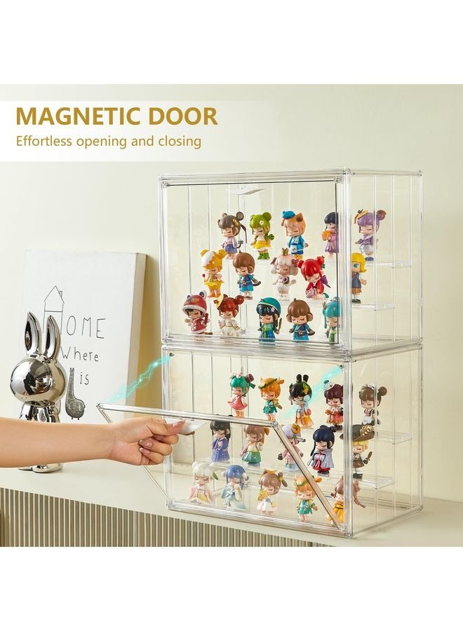 هومستر حالة عرض للأشكال ذات حامل عرض قابل للضبط وضوء صندوق عرض أكريليك خالي مع غبار الباب والرطوبة مقاس مناسب لمحتويات ليغو أشكال العمل سوق البوب - Image 4