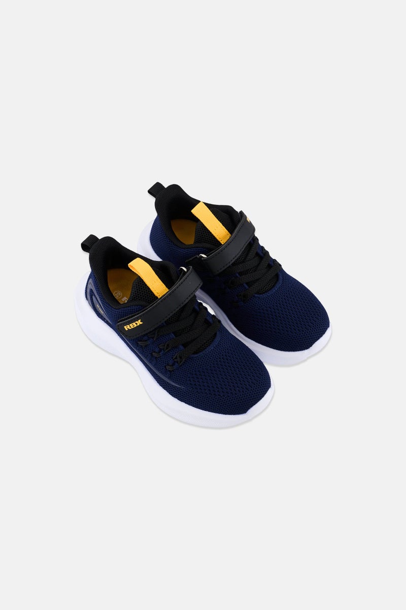 RBX Kids Boy Brand Logo Velcro Closure Outdoor Shoes, Navy - Image 4