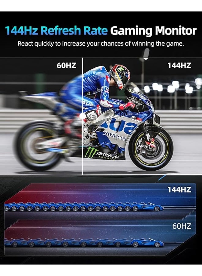 أوبيرفكت شاشة العاب محمولة 2K 144Hz من يو بيرفيكت 18 انش 2560x1600 QHD 100 DCI-P3، شاشة لابتوب فري سينك HDR مع فيسا وحافظة، شاشة ثانية رفيعة بدون اطار مات IPS للعناية بالعين لوحدة تحكم الالعاب - Image 2
