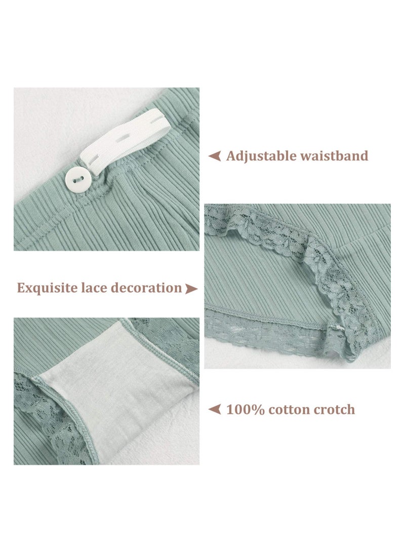 KASTWAVE Women's Maternity High Waist Panties, Maternity Plus Size Underwear Adjustable, Soft Cotton Elastic Postpartum Support Briefs Pregnancy Panties, 3Pcs - 3XL Size - Image 3