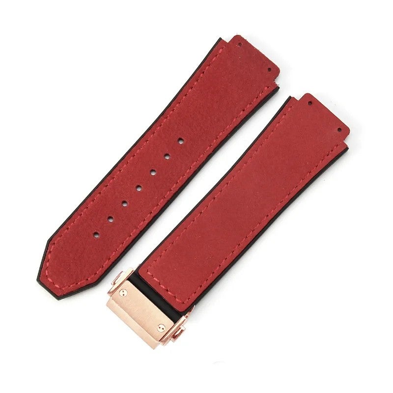 Bluejw Genuine Leather Watch Band Replacement for HB Big-bang Series, Crazy Horse Cowhide Strap 19mm x 26mm - Image 1