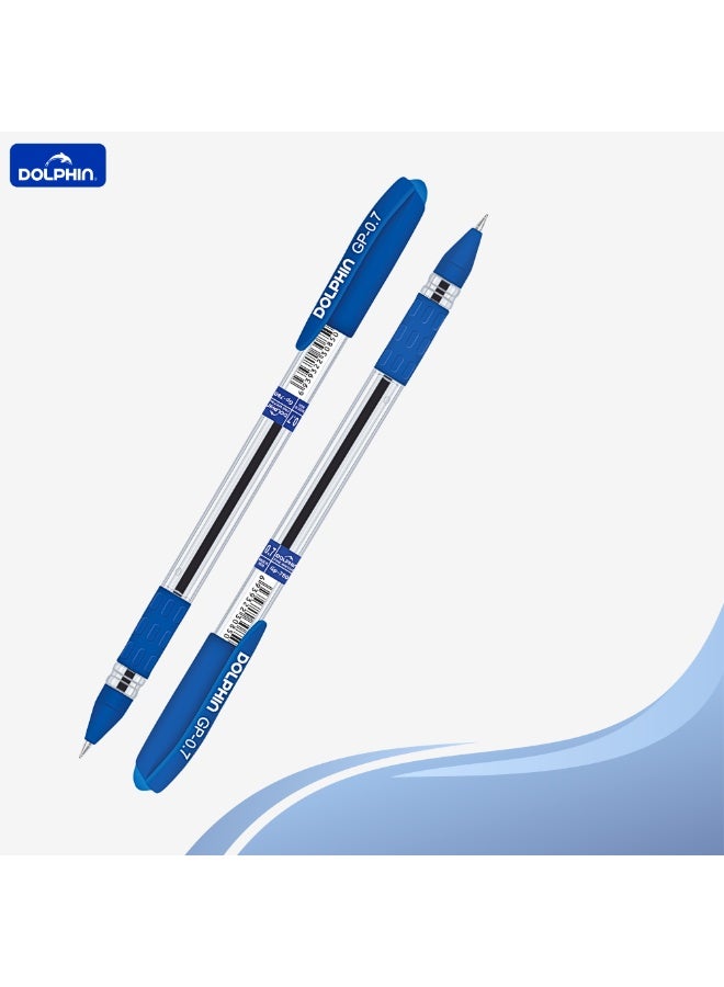 Dolphin GP780 Ballpoint Pens 0.7mm, Pack of 36 – Comfortable Grip, Smooth Writing Blue Ink Ball Pens, Long Writing Office & School Pens blue - Image 5