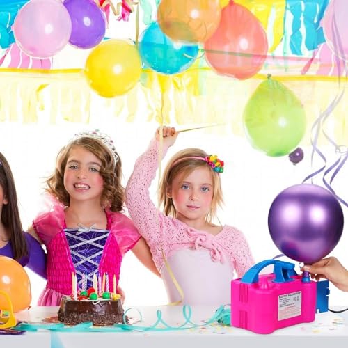 Storio Acrylonitrile Butadiene Styrene High-Power Electric Balloon Inflator With Dual Nozzles - Ideal For Wedding Parties, Multi-Color,1 Piece - Image 3