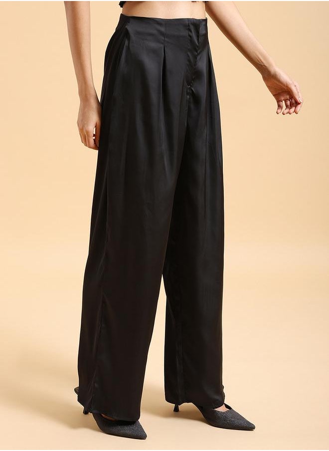 Tokyo Talkies - Flared Parallel Trouser with Zip Closure by Styli - Image 1