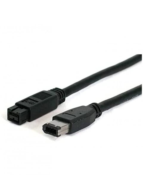StarTech.com 6 ft IEEE-1394 Firewire Cable 9-6 M/M - IEEE 1394 Cable - 6 pin FireWire (M) to FireWire 800 (M) - 6 ft - Black - 1394_96_6