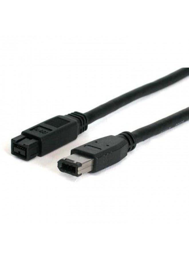 StarTech.com 6 ft IEEE-1394 Firewire Cable 9-6 M/M - IEEE 1394 Cable - 6 pin FireWire (M) to FireWire 800 (M) - 6 ft - Black - 1394_96_6