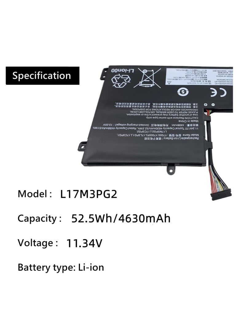 L17M3PG2 Laptop Battery Replacement for Lenovo Legion Y530-15ICH Y545-PG0 Y540-17IRH Y540-15IRH Y7000P Y7000 Y7000-2019-PG Series L17C3PG1 L17L3PG1 L17C3PG2