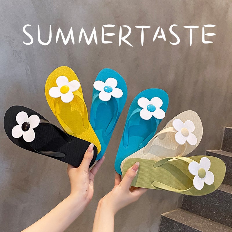 Flower Flip-Flops Women'S Slippers Leisure Vacation Travel Beach Shoes Rubber Foam Soft Bottom Non-Slip Sandals - Image 5