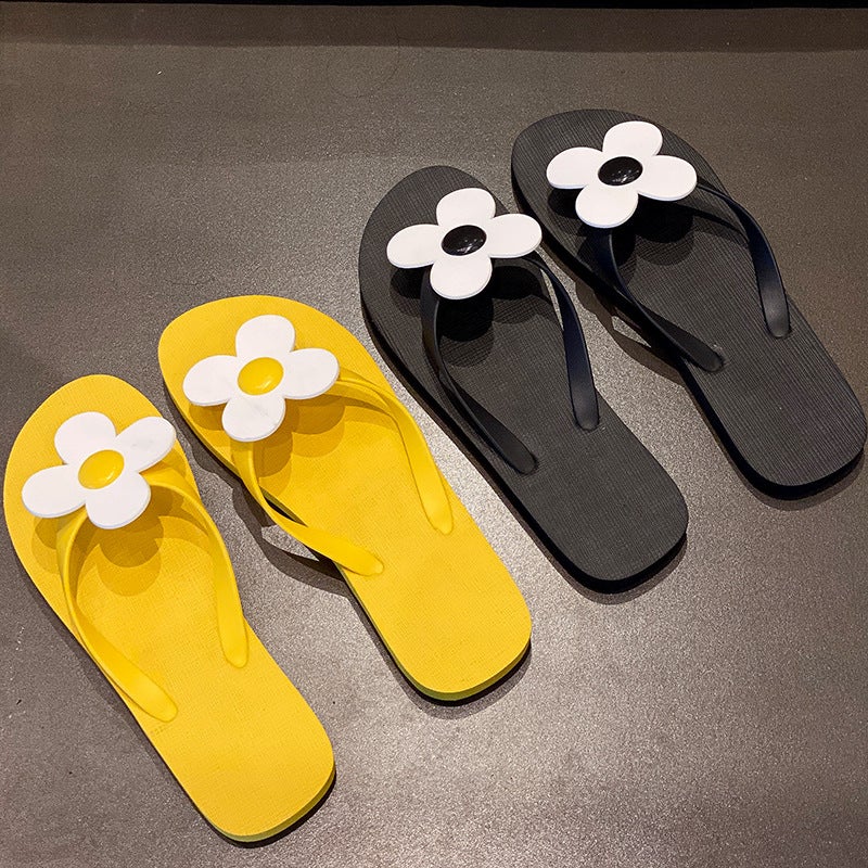 Flower Flip-Flops Women'S Slippers Leisure Vacation Travel Beach Shoes Rubber Foam Soft Bottom Non-Slip Sandals - Image 4