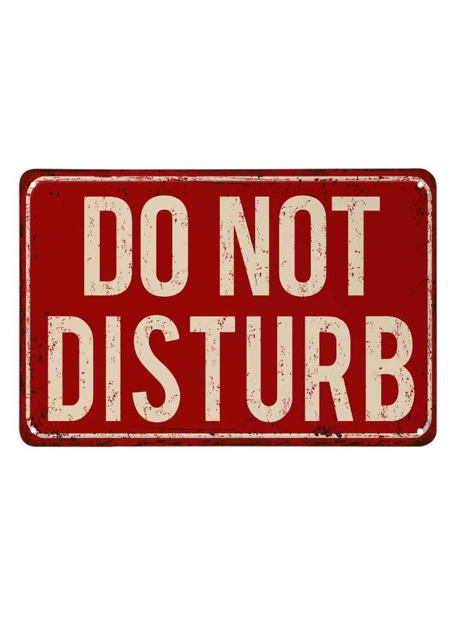 AOYEGO Do Not Disturb Tin Sign, Rusty Red Vintage Metal Tin Signs for Cafes Bars Pubs Shop Wall Decorative Funny Retro Signs for Men Women 8x12 Inch - Image 1
