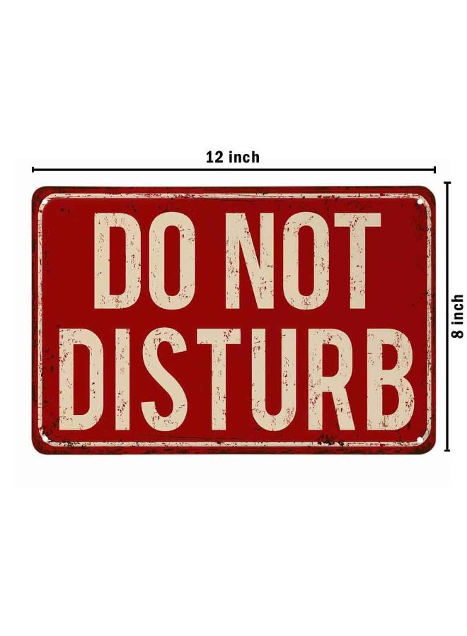 AOYEGO Do Not Disturb Tin Sign, Rusty Red Vintage Metal Tin Signs for Cafes Bars Pubs Shop Wall Decorative Funny Retro Signs for Men Women 8x12 Inch - Image 2
