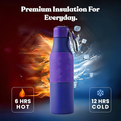 Headway Burell 750ml Insulated Water Bottle – Triple-Layer Vacuum Stainless Steel Flask | 2-Year Brand Warranty | Hot & Cold Upto 18 Hrs | Leak-Proof, BPA-Free, ISI Certified Celestial Hal - Image 3