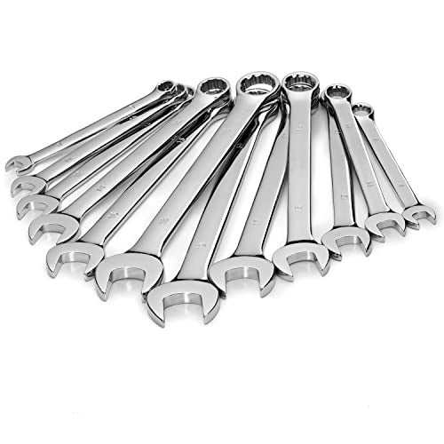 EFFICERE 12-Piece Metric Combination Wrench Set in Roll-up Pouch, Non-Skip Sizes 8mm - 19mm | Chrome Vanadium Steel with Mirror Finish | Ideal for General Household, Garage Workshop, Auto Repairs and Much More - Image 2