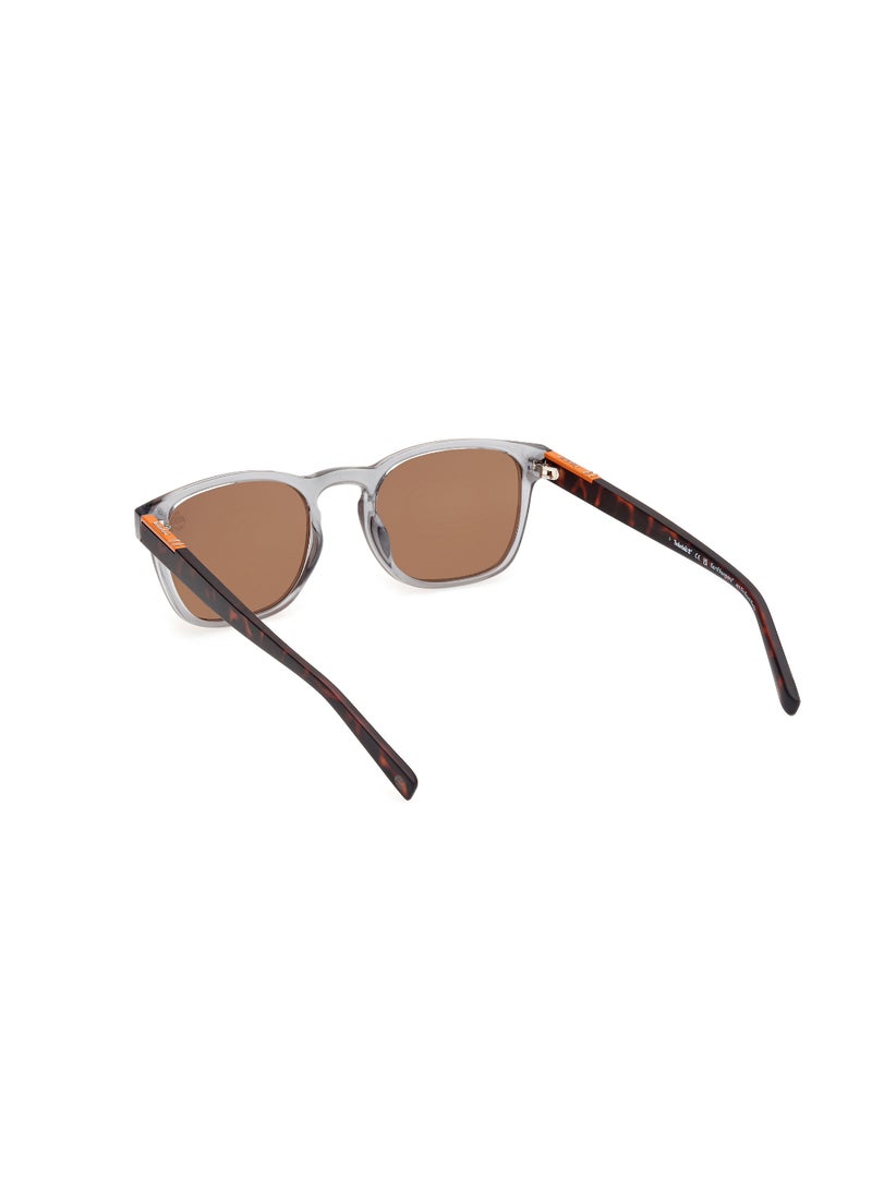 Timberland Men's Round Shape  Sunglasses TB0000720H52 Lens Size: 52 Millimeter - Shiny Grey - Image 5