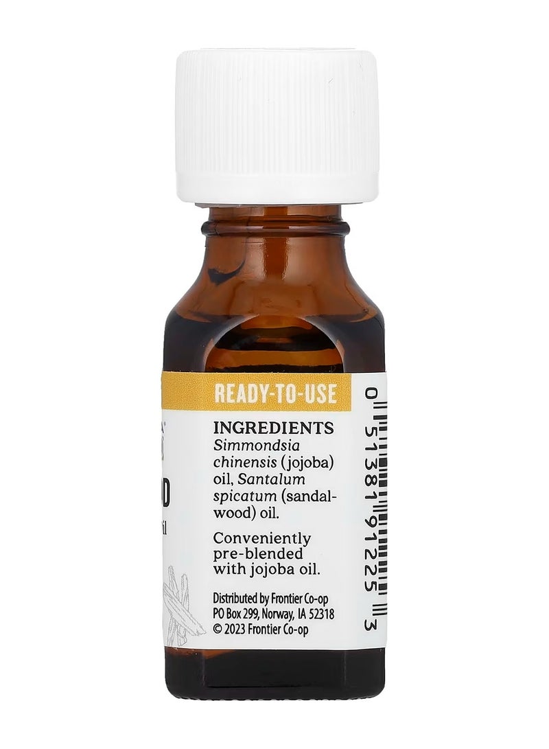 أورا كاسيا زيت عطري نقي بزيت الجوجوبا وخشب الصندل 0.5 أونصة سائلة (15 مل) - Image 2
