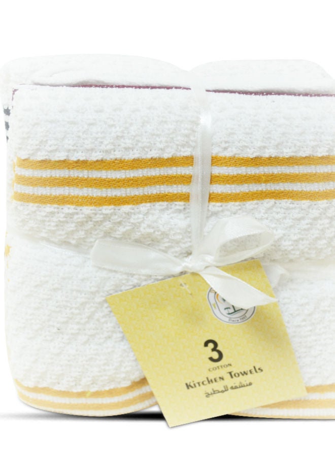 Dates Tree Multi-Purpose Cotton Kitchen Cleaning Towel - 70 x 42.5cm Pack of 3 - Image 1