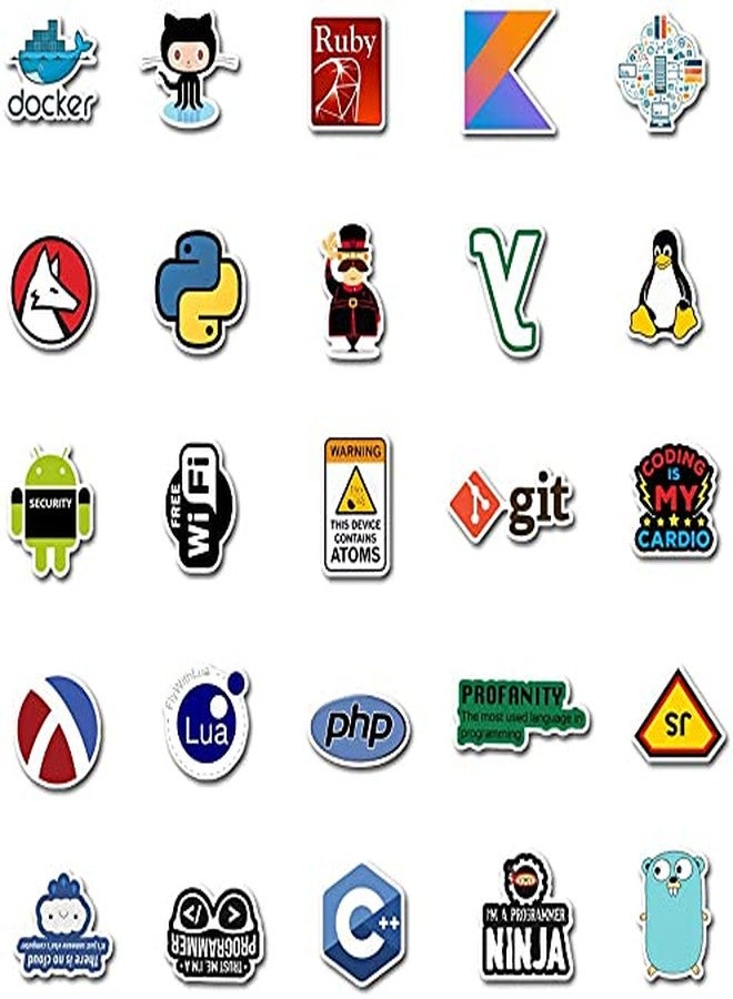 iDream Software Programming Languages Stickers (Set of 50) - Durable, Waterproof, Vibrant Designs, 3-8 cm, Ideal for Laptops, Notebooks, Gadgets and DIY Craft - Image 2