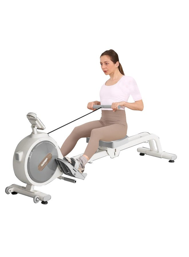 الكوتش آلة تجديف مغناطيسية للاستخدام المنزلي 32 مستوى من المقاومة الهادئة حاجز منزلق مزدوج مع تطبيق أقصى سعة للوزن 350 رطلاً متوافقة مع شاشة LCD Q1S - Image 1