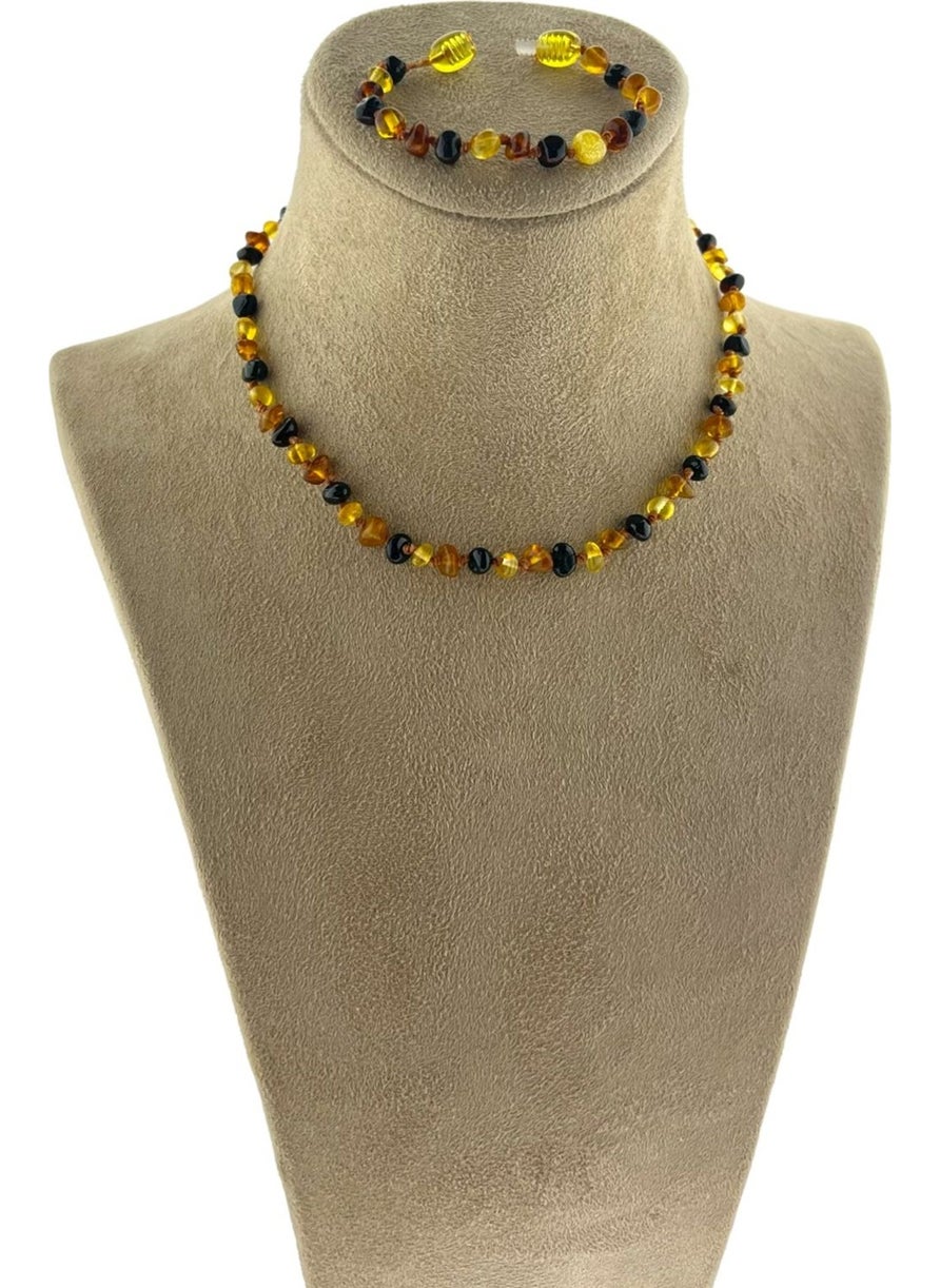 Welta Amber Multicolor Baby Necklace and Bracelet Set  - Image 1