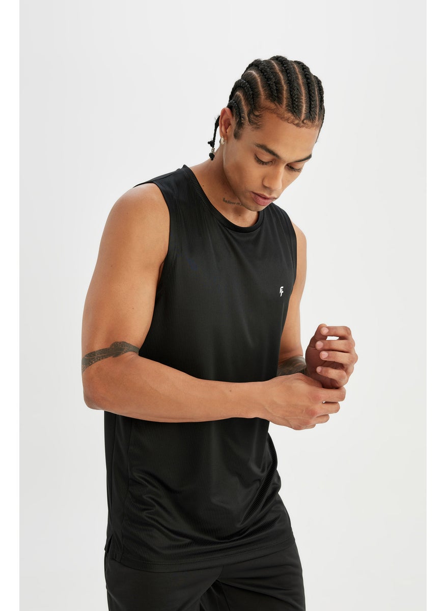 Man DeFactoFit Slim Fit Printed Heavy Fabric Tank Top