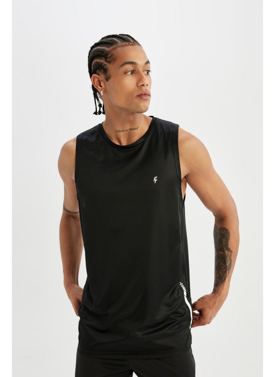 Man DeFactoFit Slim Fit Printed Heavy Fabric Tank Top