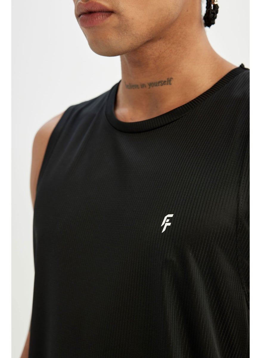 Man DeFactoFit Slim Fit Printed Heavy Fabric Tank Top