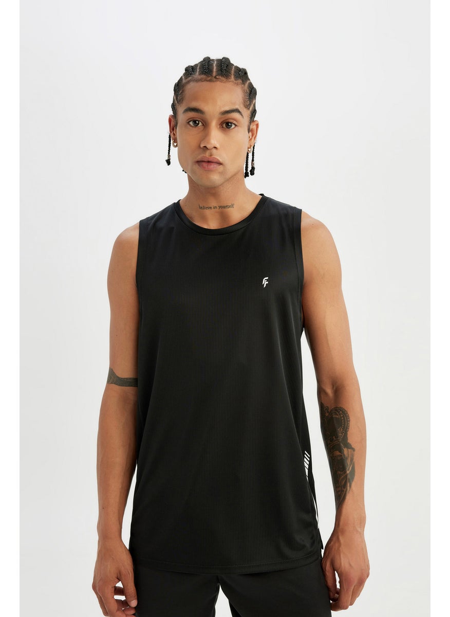 Man DeFactoFit Slim Fit Printed Heavy Fabric Tank Top
