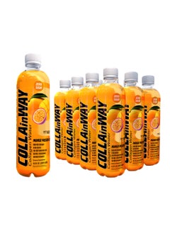 COLLAinWay COLLAinWay Collagen Drink 8000mg Mango Passion Fruit - Zero Sugar , Biotin, Hyaluronic Acid, L-Glutathione, Vitamin D - Support Hair, Skin, Nail & Bone Health, Anti-Aging Hydrating Beauty Beverage - Pack of 12  - Image 1