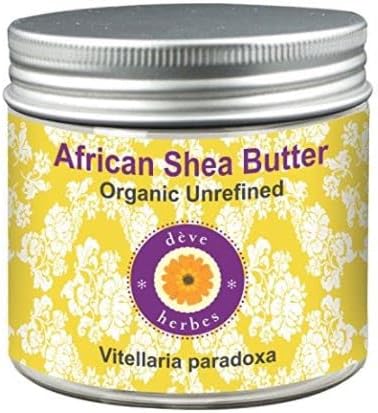 Deve Herbes Organic African Shea Butter Unrefined Vitellaria paradoxa Natural Therapeutic Grade 50gm 176 oz