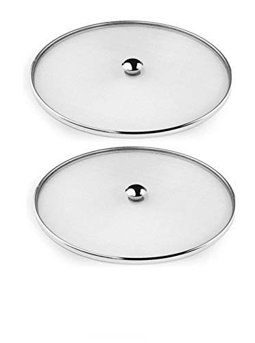 Shopobox Stainless Steel Net Cover 9 inch 10 inch Combo of 2 Pieces for Milk Vessel Cover Mesh Lids Silver - Image 1