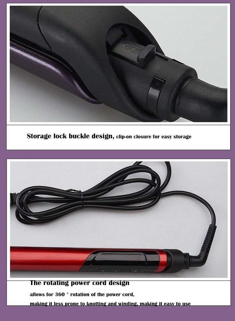 Captaintech Curling Iron Hair Straighteners, Ceramic Splint Does not Hurt Straight Rolls, Two-Purpose straightening Plate, Liu Hai Big Hair Clip - Image 3