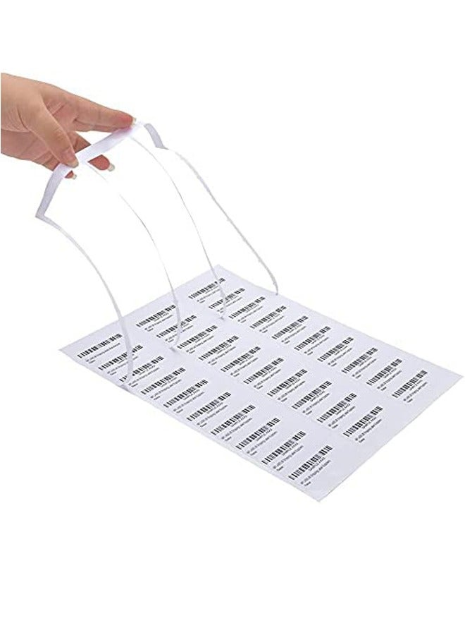 PADOM ملصقات منتجات Padom 100 ورقة 30-UP FBA، ملصقات عناوين سهلة التقشير مقاس 1"x2-5/8" ملصقات شحن بيضاء بالإضافة إلى 3000 ملصق - Image 4