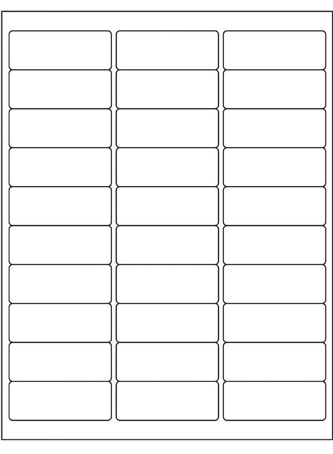 PADOM ملصقات منتجات Padom 100 ورقة 30-UP FBA، ملصقات عناوين سهلة التقشير مقاس 1"x2-5/8" ملصقات شحن بيضاء بالإضافة إلى 3000 ملصق - Image 1