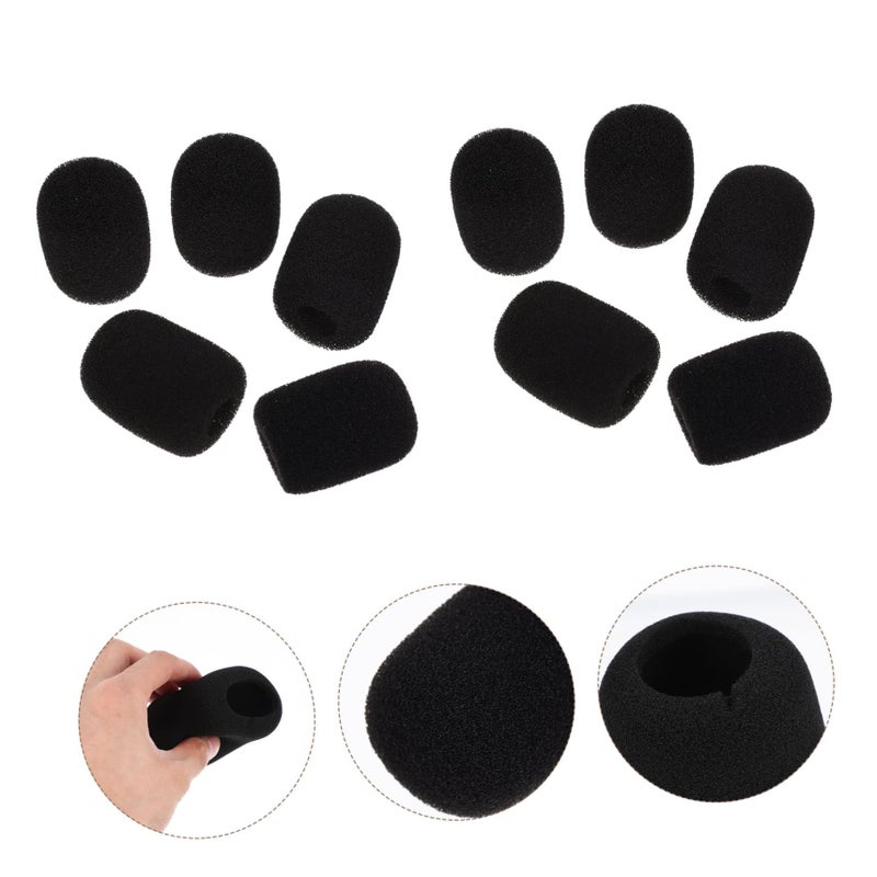 Washable Microphone Windscreen Cover Sponge 10pcs Reduces Noise for Handheld Mics - Image 4