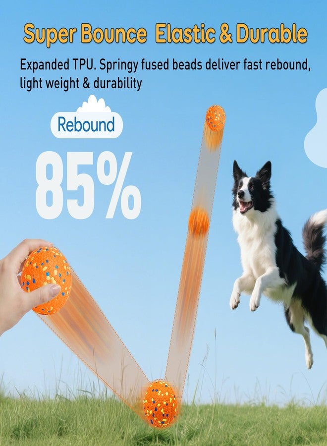Kimee Dog Balls Tennis Ball for Aggressive Chewers, Dog Bouncy Balls Chew Toys Water Toy Fetch Ball for Large Medium Small Puppies, 3 Pack 3.15'' - Image 4