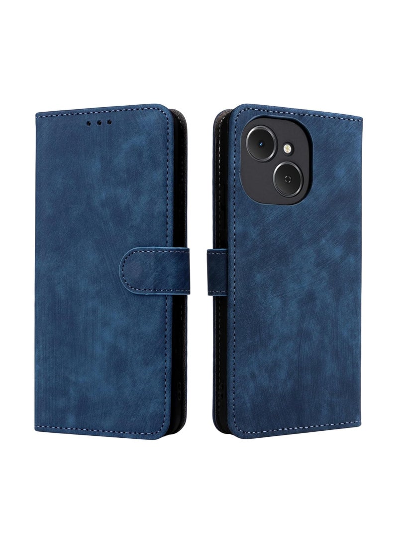 عام غطاء واقي على شكل محفظة لهاتف Tecno Spark 40C - غطاء جلدي PU قابل للطي مع حامل بطاقات ائتمان ودرع حماية من ترددات RFID.