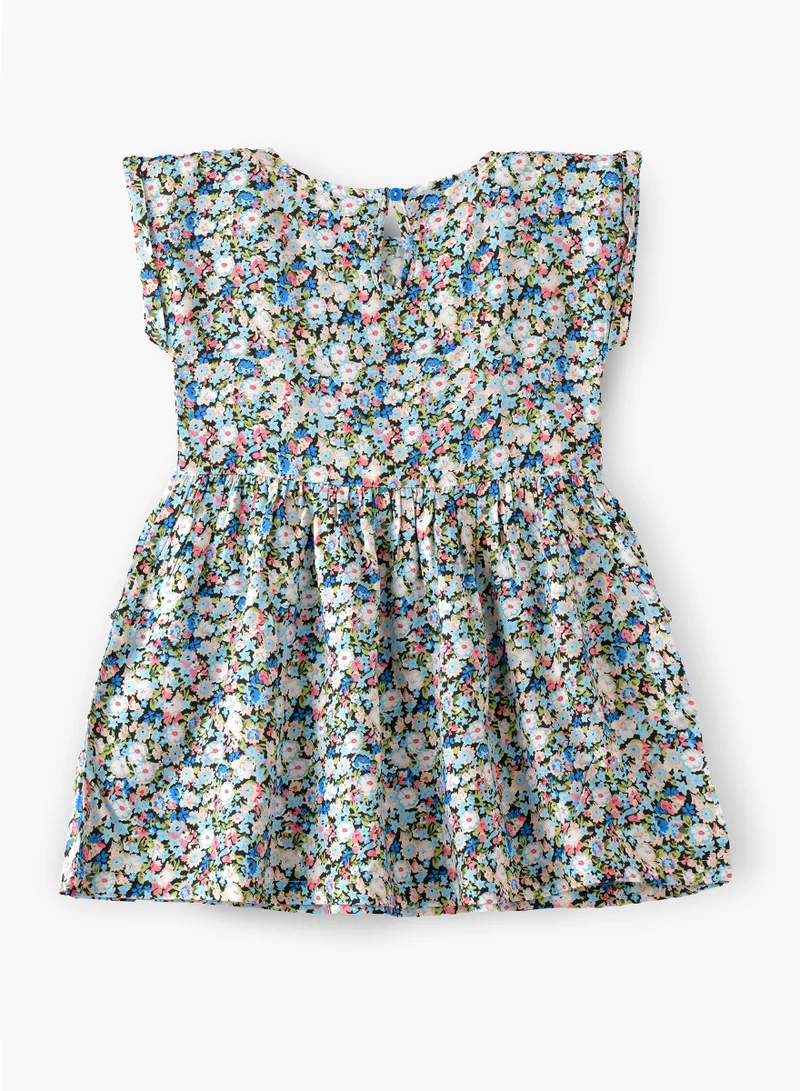 Jelliene Sunshine Sprinkles: Girls' Flowy Viscose Dress Breezy Fun & Springtime Flair