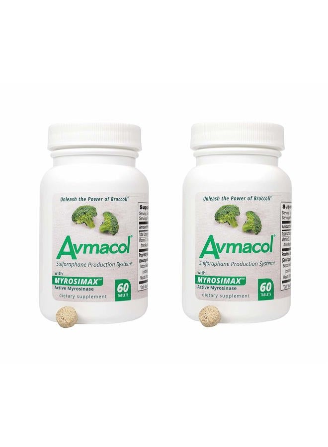 AVMACOL ® (120) 2 Bottle Value Sulforaphane Supplement with Myrosinase - Image 1