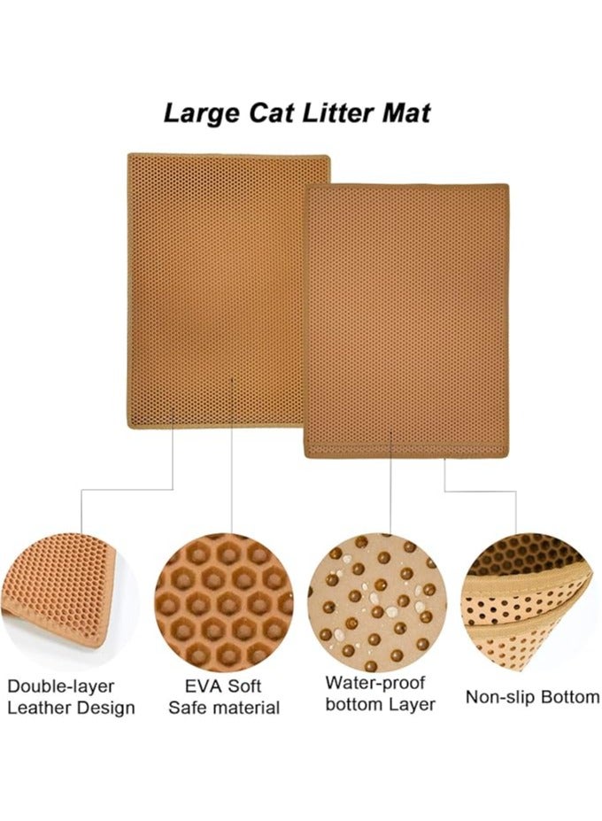 general Cat Litter Mat Double Layer Waterproof Urine Proof Trapping Mat 1 Pack - Image 5