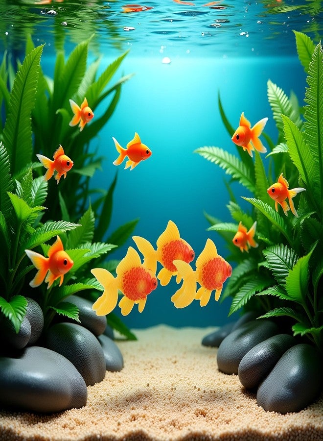 Galepromot 3 Pack Orange Artificial Moving Aquarium Ornaments - Goldfish and Orange Fish Thematic Decor for Fish Tank Aquarium Décor Thematic Ornaments Fish & Aquatic Pets - Image 5