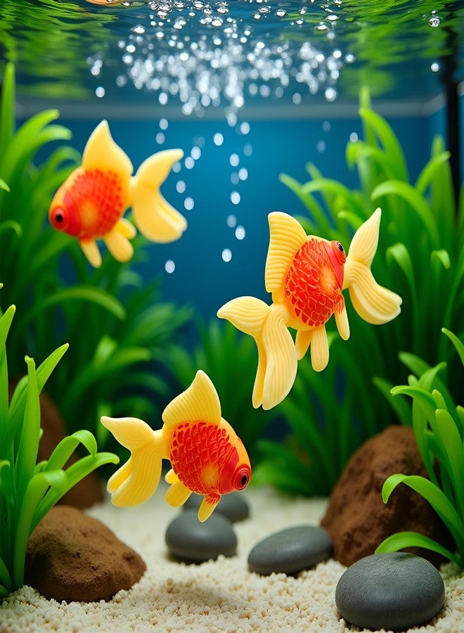 Galepromot 3 Pack Orange Artificial Moving Aquarium Ornaments - Goldfish and Orange Fish Thematic Decor for Fish Tank Aquarium Décor Thematic Ornaments Fish & Aquatic Pets - Image 3