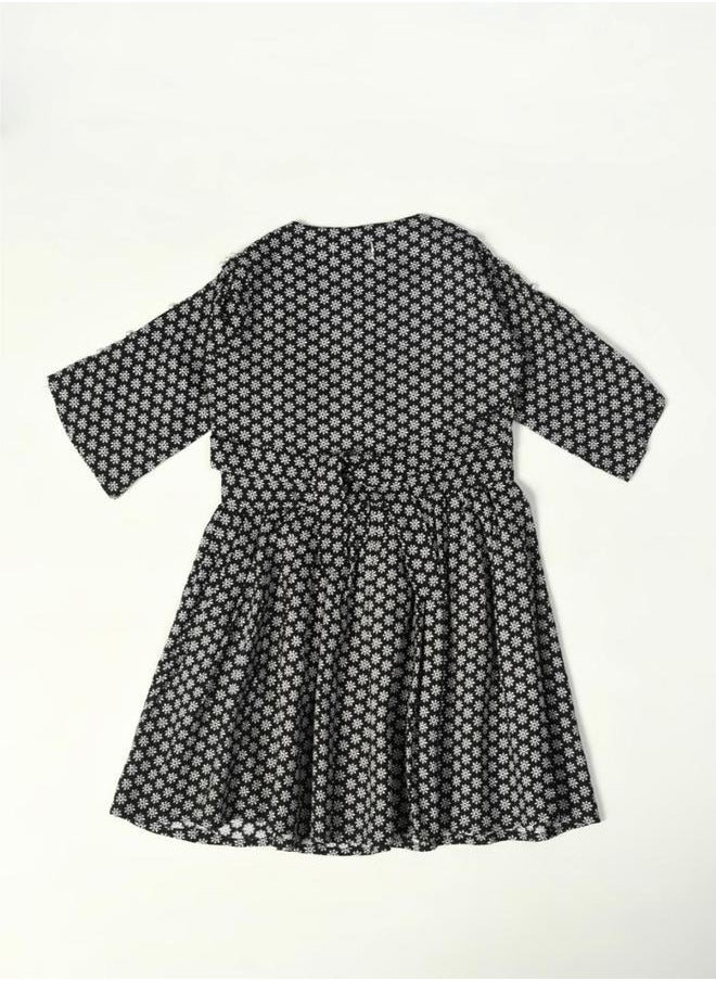 BELLA MODA - All-Over Floral Print Button Detail Dress by Styli - Image 1