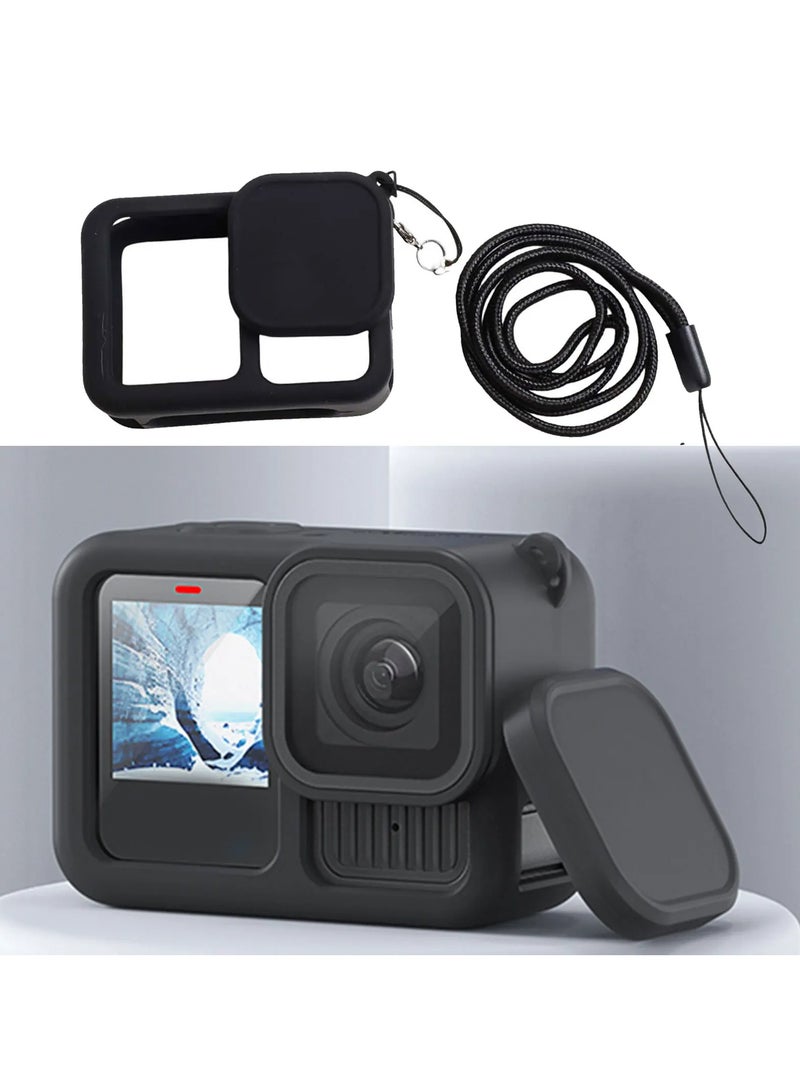 Silicone Protective Case for GoPro Hero13 Black, Lens Caps&Lanyard for Camera Accessories Kit  - Image 3