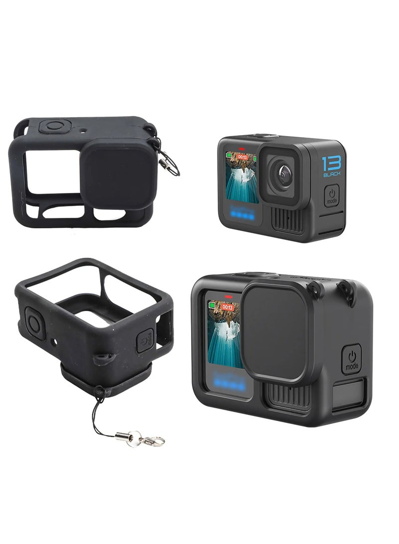 Silicone Protective Case for GoPro Hero13 Black, Lens Caps&Lanyard for Camera Accessories Kit  - Image 5