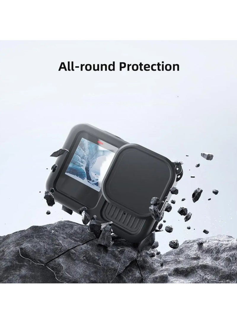 Silicone Protective Case for GoPro Hero13 Black, Lens Caps&Lanyard for Camera Accessories Kit  - Image 4