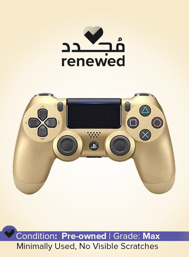 سوني مُجدد - ذراع تحكم لاسلكي دوال شوك 4 لأجهزة بلايستيشن 4 - بلون ذهبي - Image 1