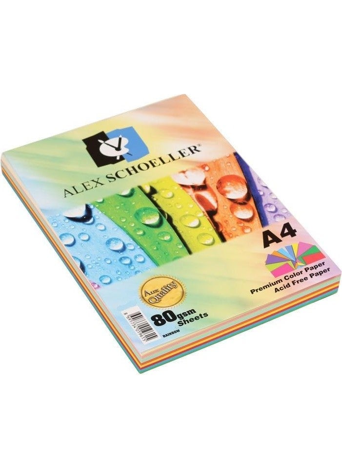 Alex Schoeller Colored Photocopy Paper A4 Mixed Pack of 500 