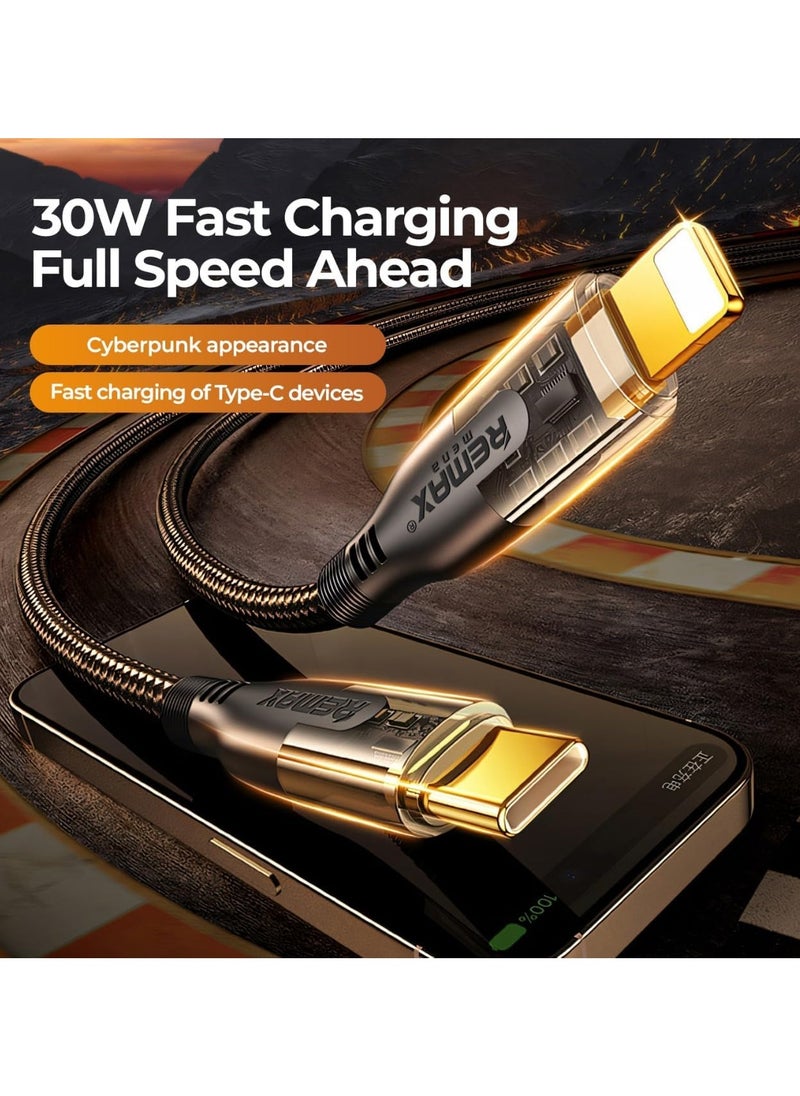 Remax Mena 30W Charging Cable Fast Capacity for Mobiles, Supports PD (Power Delivery) Technology Adjust the Current and Voltage, Universal Compatibility,Flexibility and Convenience (White)  - Image 3